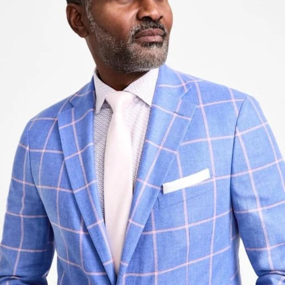 Tallia Men's Slim-Fit Printed Notch-Lapel Sport Coat 40R